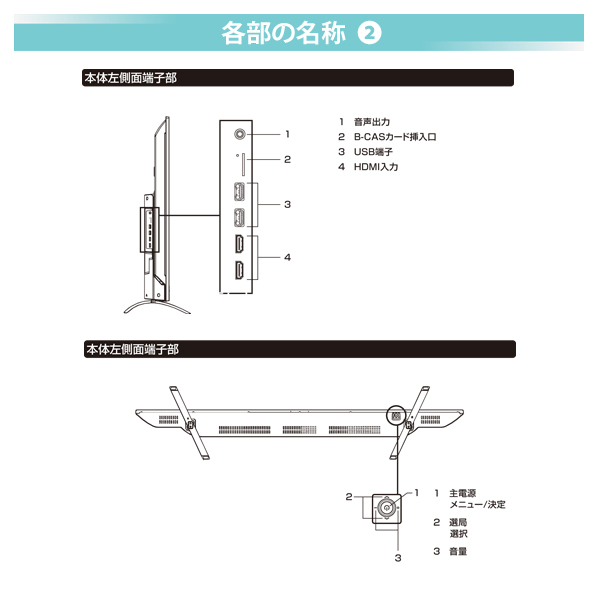 43型4K液晶テレビ