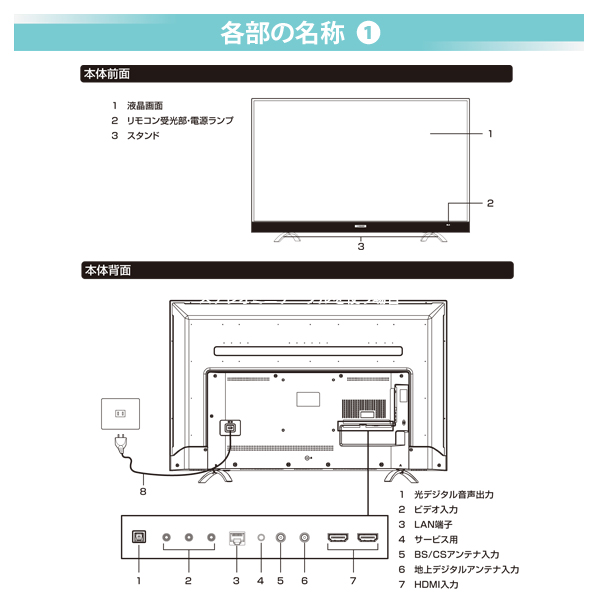 43型4K液晶テレビ