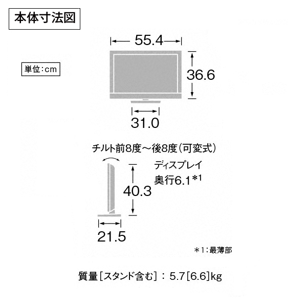 22型液晶テレビ(SONY)・壁掛けユニット セット