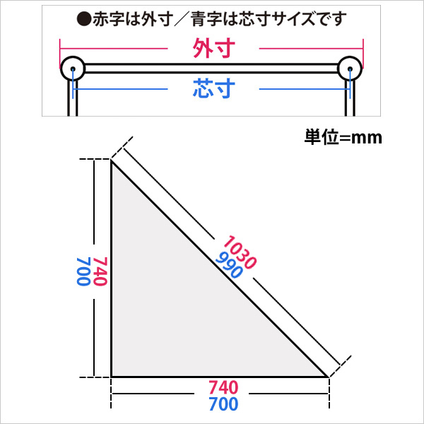 OCカウンター(三角形)( H750mm x W700mm)