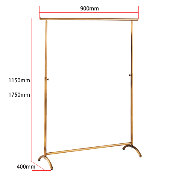 ハンガーラック・アンティークゴールド(幅900mm)