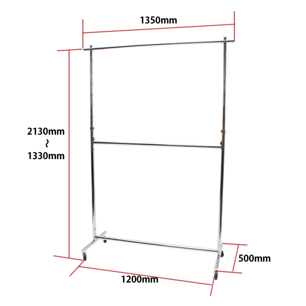 2段ハンガーラック(W1200)