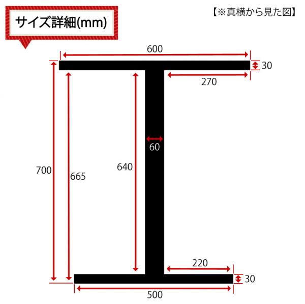 円テーブル(φ600) (天板黒)(黒脚)